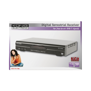 DVB-T FTA17NBL Free-to-air dvb-t tv ontvanger zwart Verpakking foto